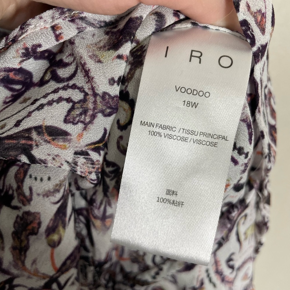 IRO Ruffle Paisley Blouse 36/Small - Picture 3 of 7